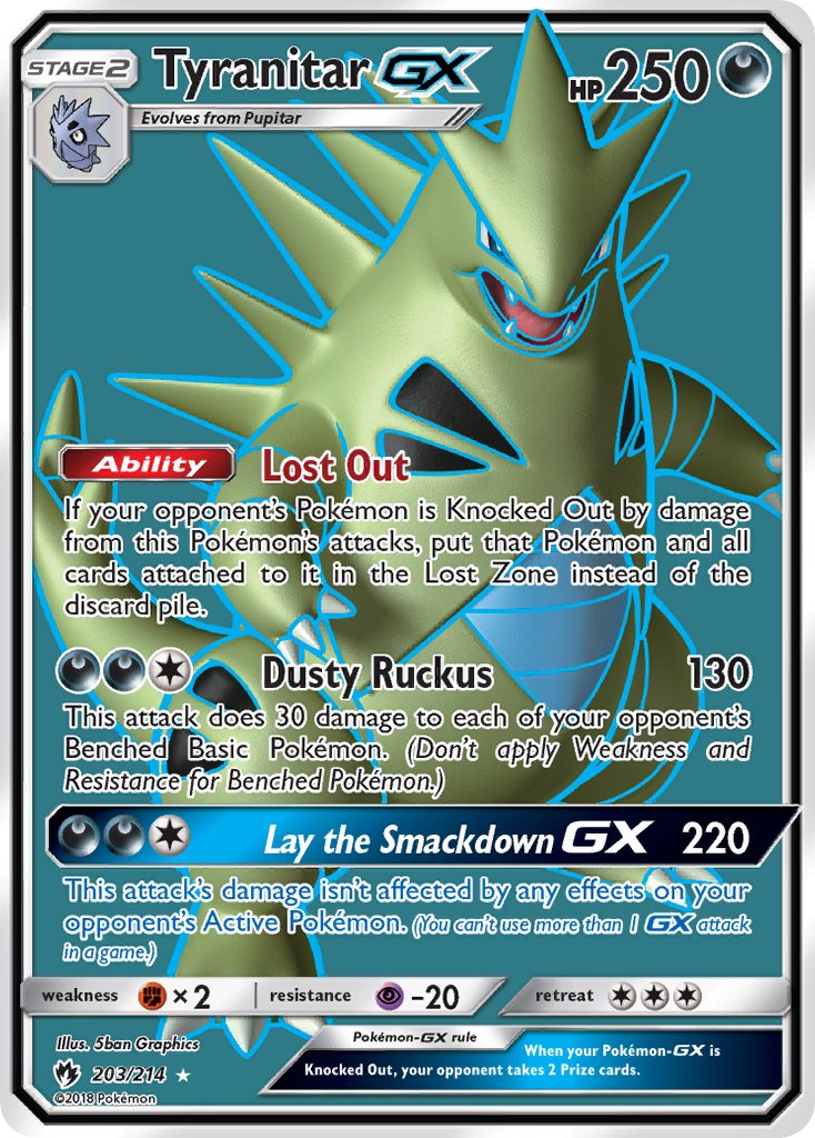 Tyranitar GX - Lost Thunder (Ultra Rare) [LOT-203] English / Near Mint / Normal