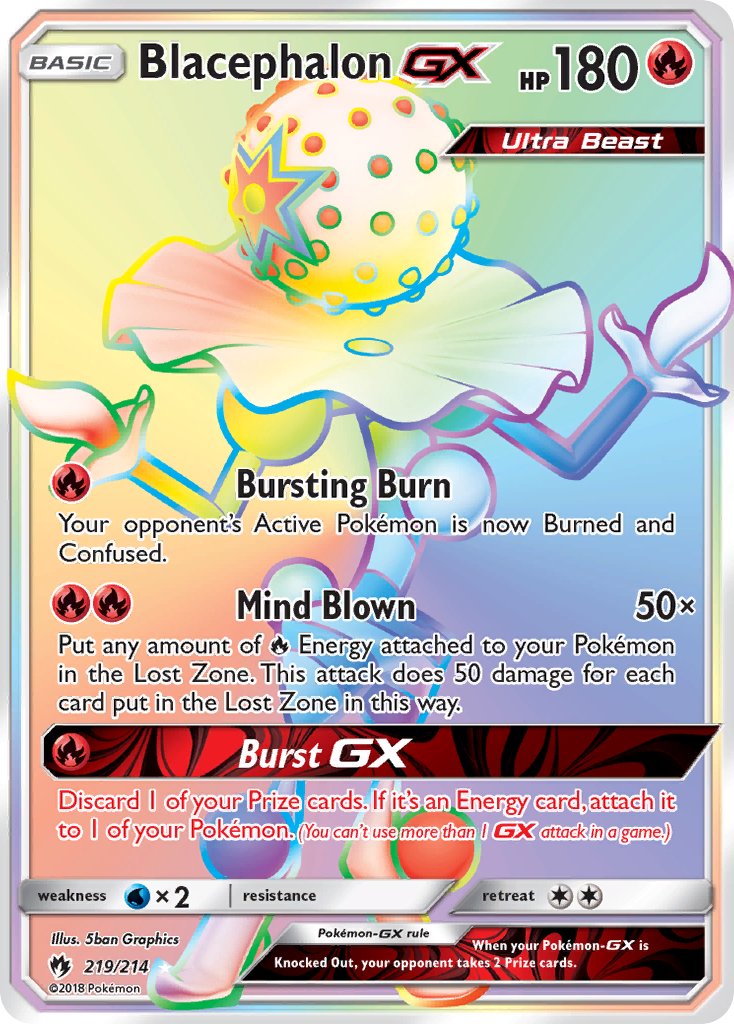 Blacephalon GX - Lost Thunder (Secret Rare) [LOT-219] English / Near Mint / Normal