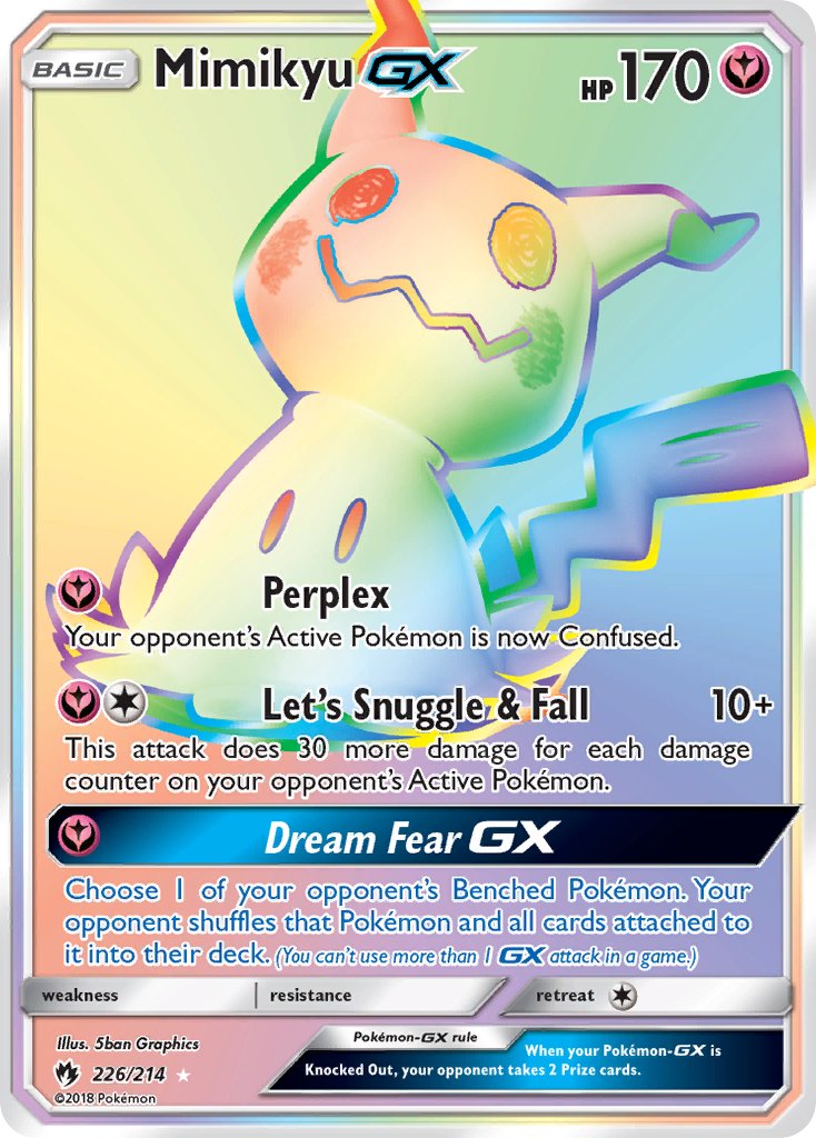Mimikyu GX - Lost Thunder (Secret Rare) [LOT-226] English / Near Mint / Normal