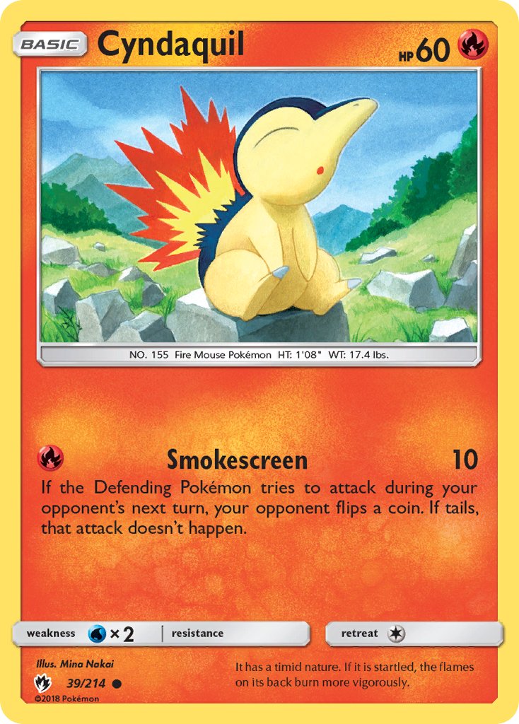 Cyndaquil - Lost Thunder (Common) [LOT-39] English / Near Mint / Normal