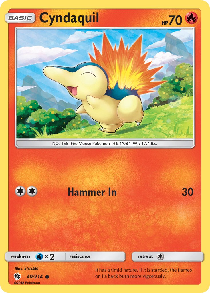 Cyndaquil - Lost Thunder (Common) [LOT-40] English / Near Mint / Normal