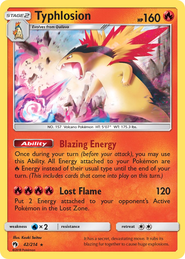Typhlosion - Lost Thunder (Holo Rare) [LOT-42] English / Near Mint / Normal