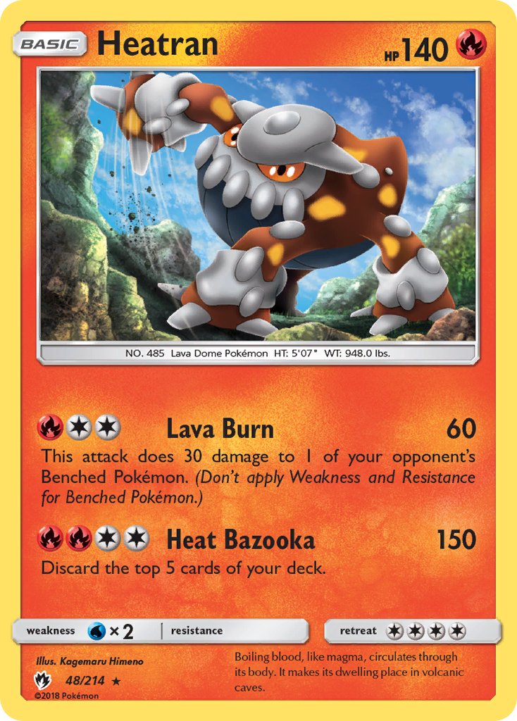 Heatran - Lost Thunder (Holo Rare) [LOT-48] English / Near Mint / Normal