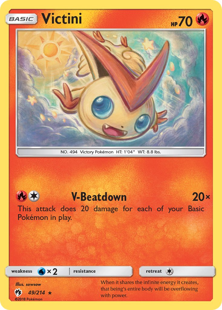 Victini - Lost Thunder (Rare) [LOT-49] English / Near Mint / Normal