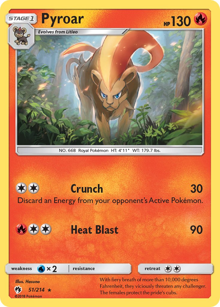 Pyroar - Lost Thunder (Rare) [LOT-51] English / Near Mint / Normal