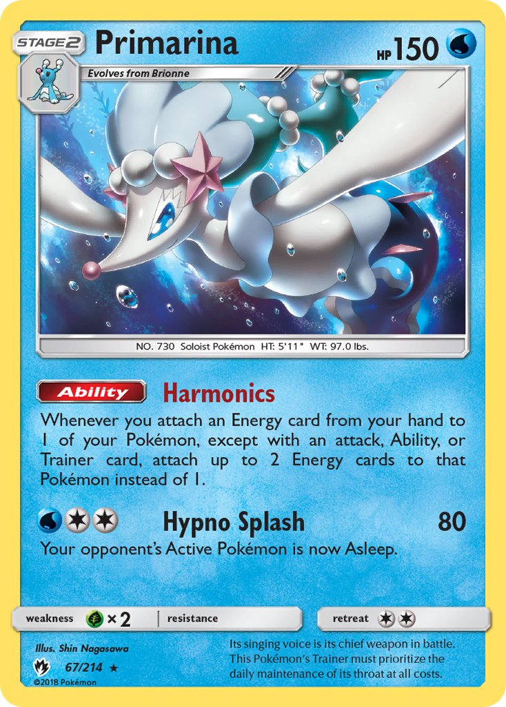 Primarina - Lost Thunder (Rare) [LOT-67] English / Near Mint / Normal