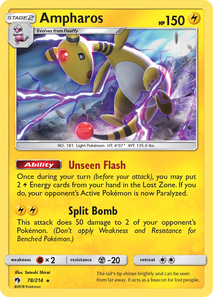 Ampharos - Lost Thunder (Holo Rare) [LOT-78] English / Near Mint / Normal