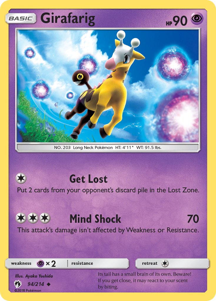 Girafarig - Lost Thunder (Uncommon) [LOT-94] English / Near Mint / Normal