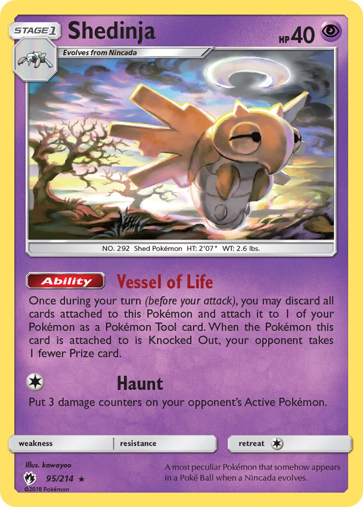Shedinja - Lost Thunder (Rare) [LOT-95] English / Near Mint / Normal