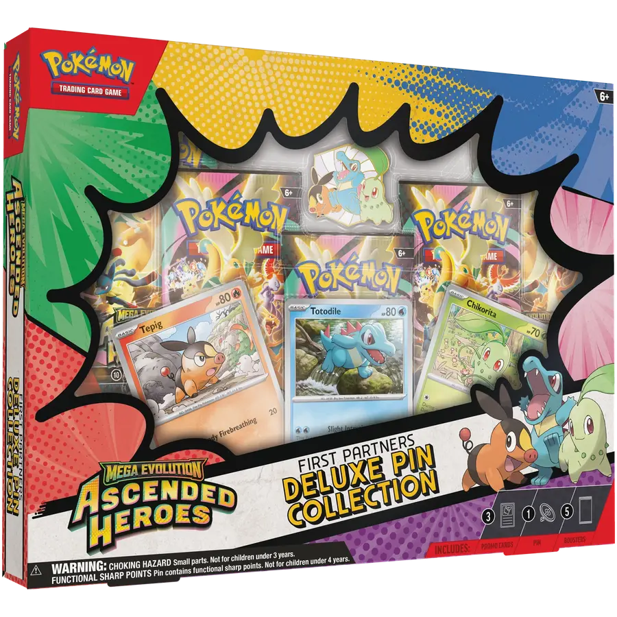 Mega Evolution: Ascended Heroes - First Partners, Deluxe Pin Collection Kortspil