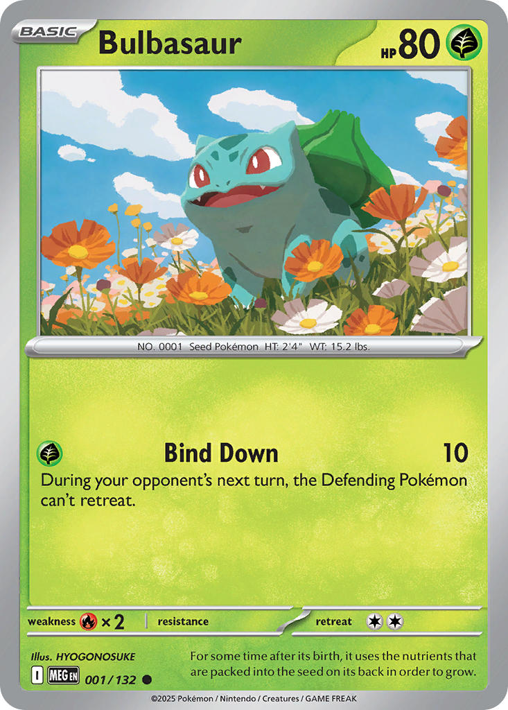 Bulbasaur - Mega Evolution (Common) [MEG-001] English / Near Mint / Reverse-Holo Normal
