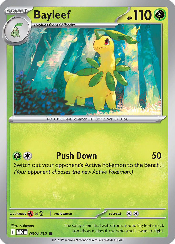 Bayleef - Mega Evolution (Common) [MEG-009] English / Near Mint / Reverse-Holo Normal