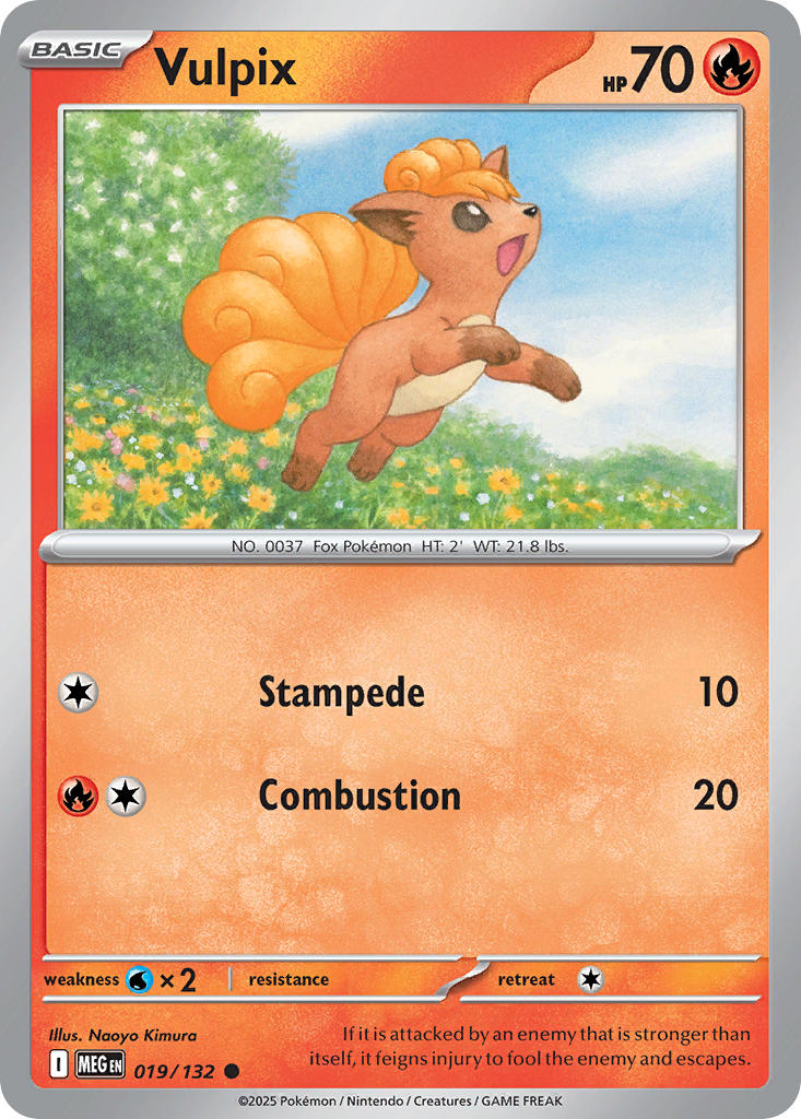 Vulpix - Mega Evolution (Common) [MEG-019] English / Near Mint / Reverse-Holo Normal