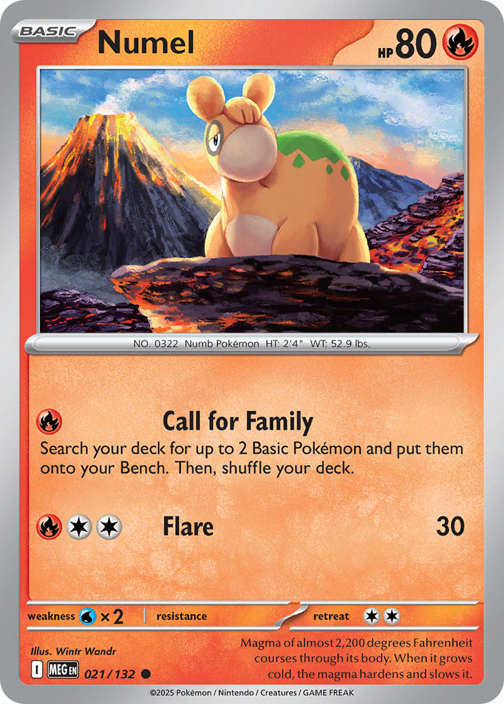 Numel - Mega Evolution (Common) [MEG-021] English / Near Mint / Reverse-Holo Normal