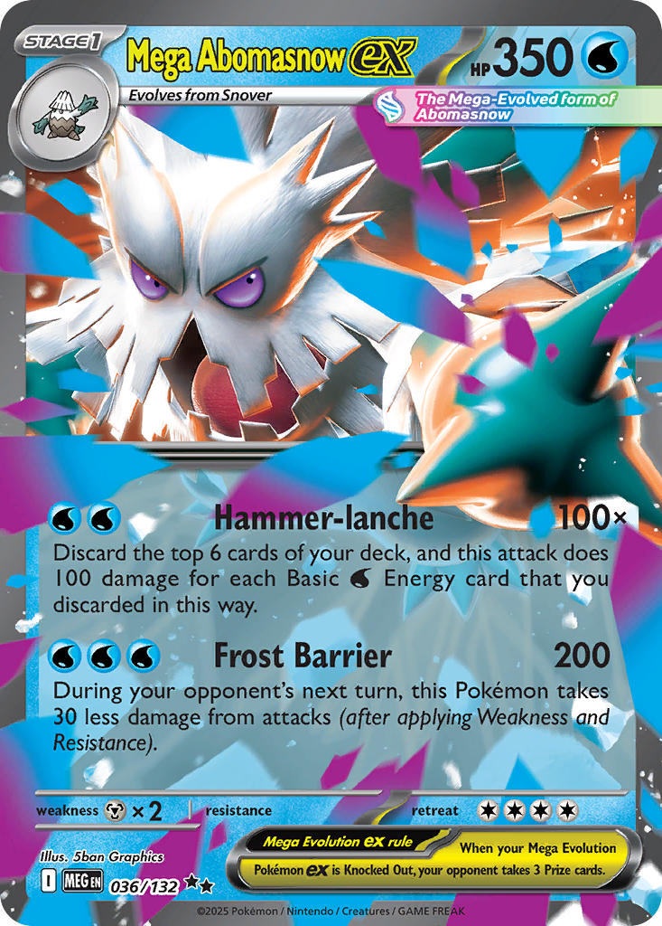 Mega Abomasnow ex - Mega Evolution (Double Rare) [MEG-036] English / Near Mint / Normal