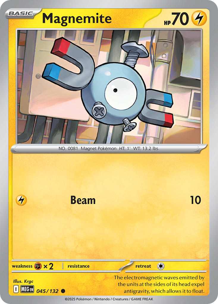 Magnemite - Mega Evolution (Common) [MEG-045] English / Near Mint / Reverse-Holo Normal