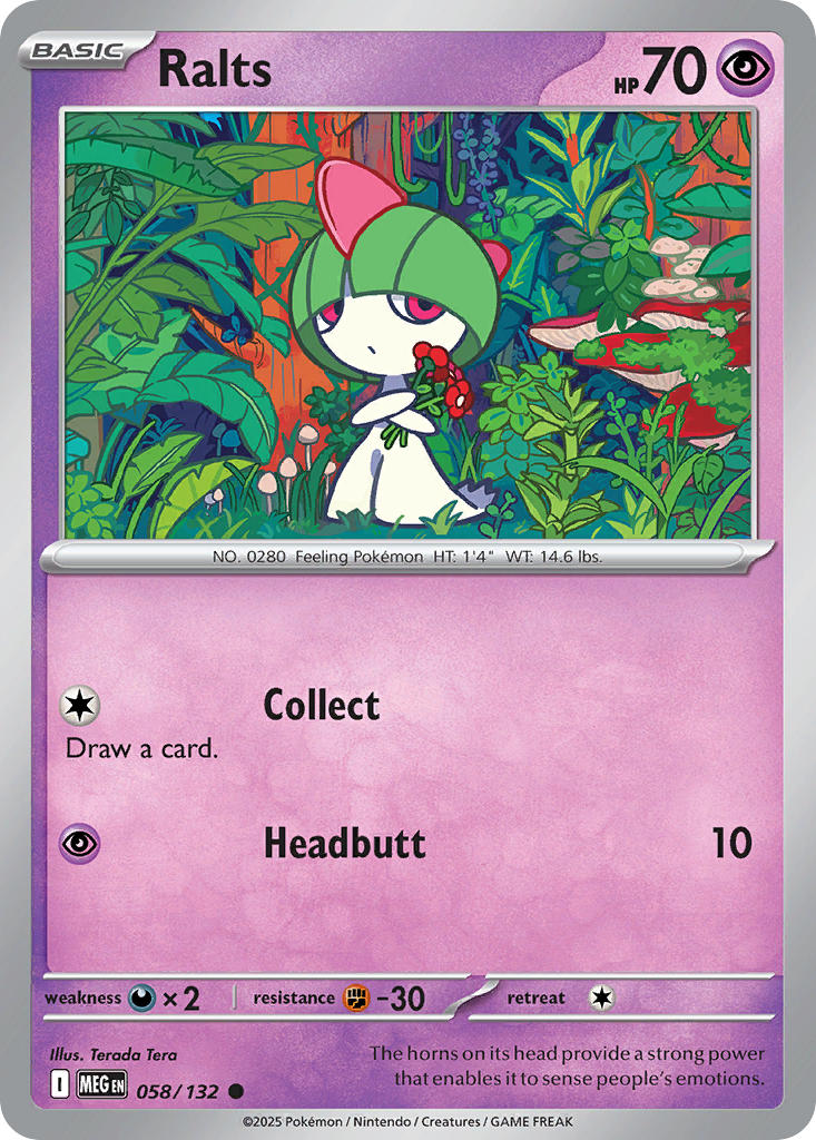 Ralts - Mega Evolution (Common) [MEG-058] English / Near Mint / Reverse-Holo Normal