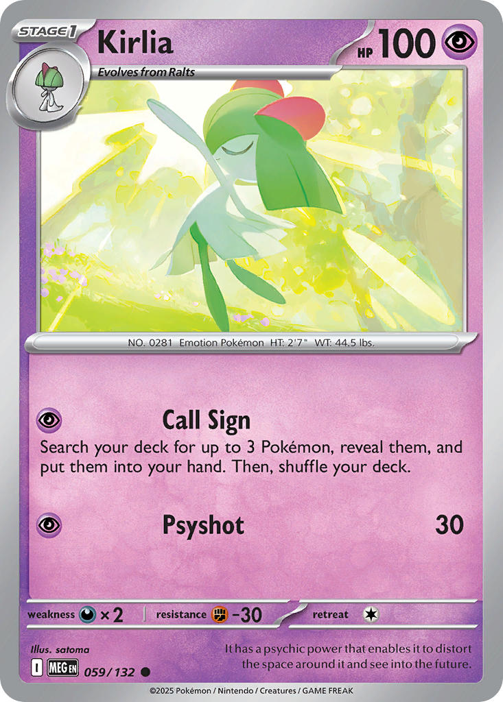 Kirlia - Mega Evolution (Common) [MEG-059] English / Near Mint / Reverse-Holo Normal