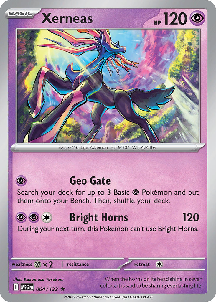 Xerneas - Mega Evolution (Rare) [MEG-064] English / Near Mint / Reverse-Holo Normal