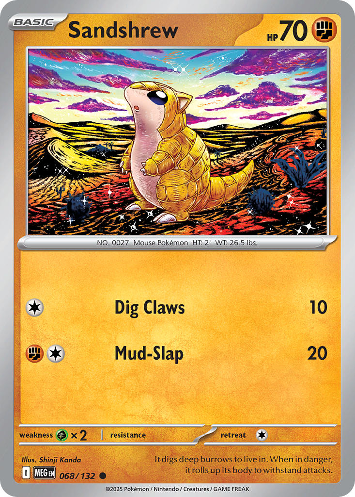 Sandshrew - Mega Evolution (Common) [MEG-068] English / Near Mint / Reverse-Holo Normal