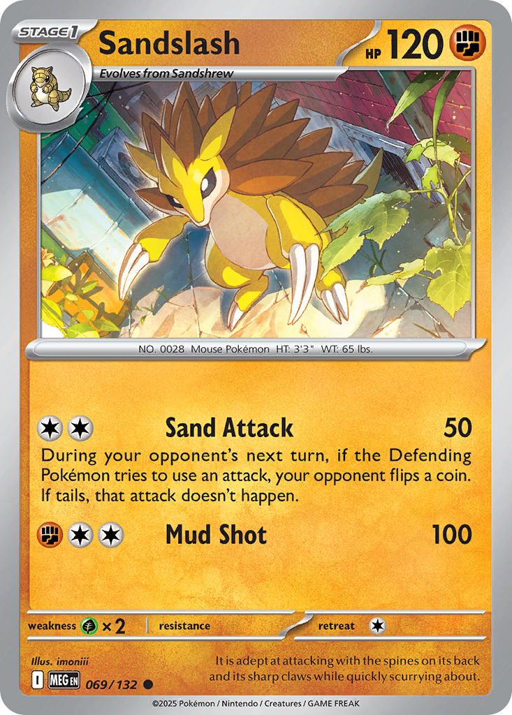 Sandslash - Mega Evolution (Common) [MEG-069] English / Near Mint / Reverse-Holo Normal