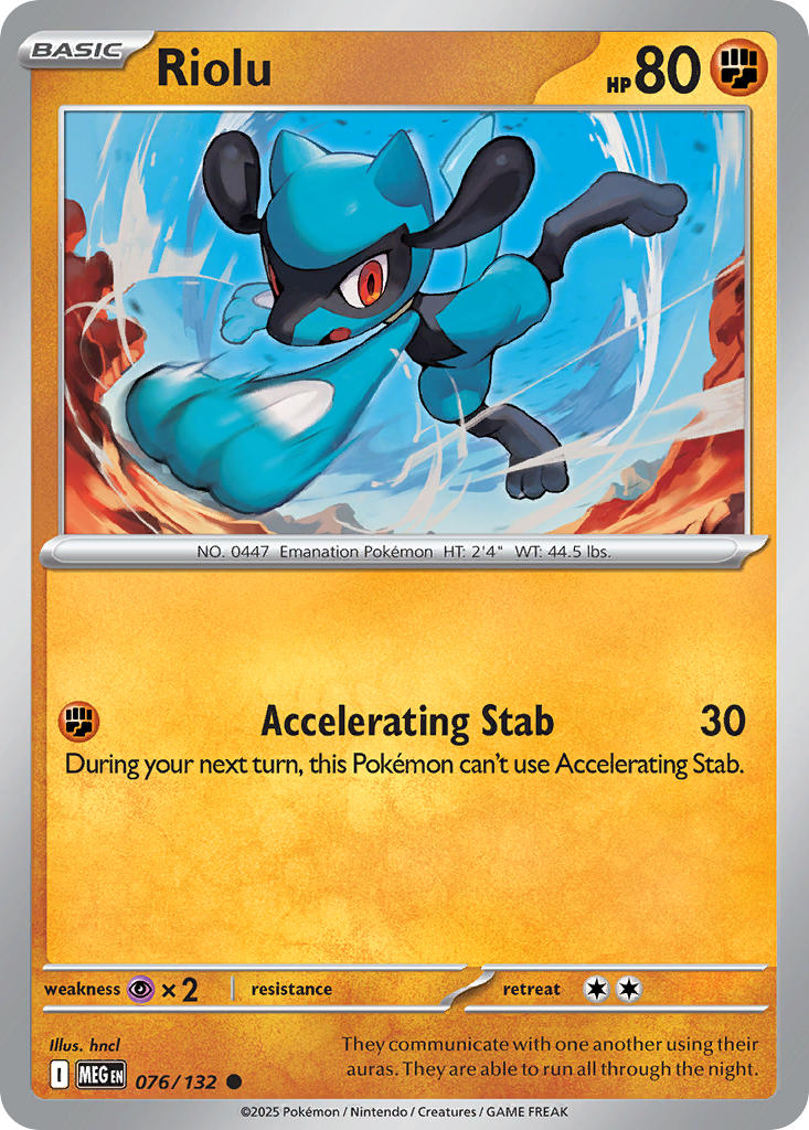Riolu - Mega Evolution (Common) [MEG-076] English / Near Mint / Reverse-Holo Normal