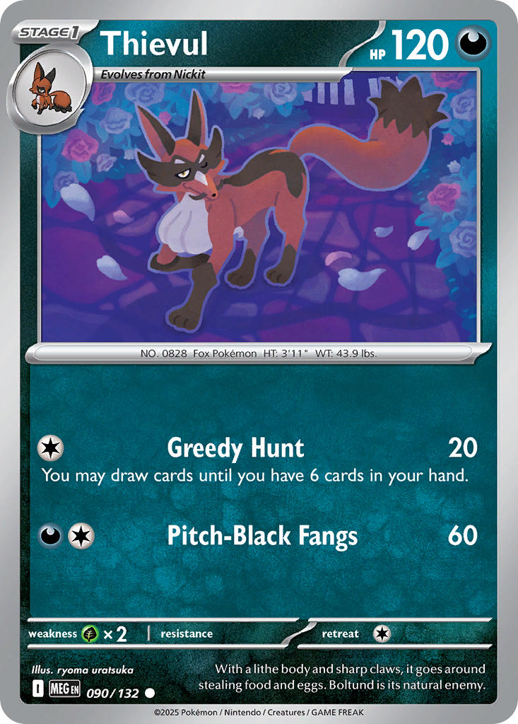 Thievul - Mega Evolution (Common) [MEG-090] English / Near Mint / Reverse-Holo Normal