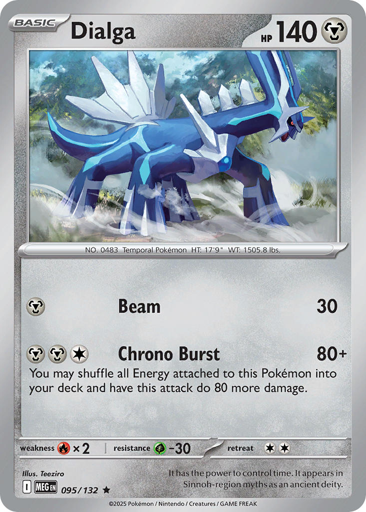 Dialga - Mega Evolution (Rare) [MEG-095] English / Near Mint / Reverse-Holo Normal
