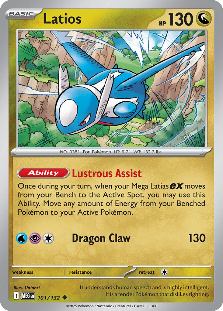 Latios - Mega Evolution (Uncommon) [MEG-101] English / Near Mint / Reverse-Holo Normal