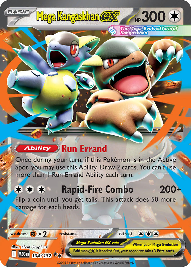 Mega Kangaskhan ex - Mega Evolution (Double Rare) [MEG-104] English / Near Mint / Normal