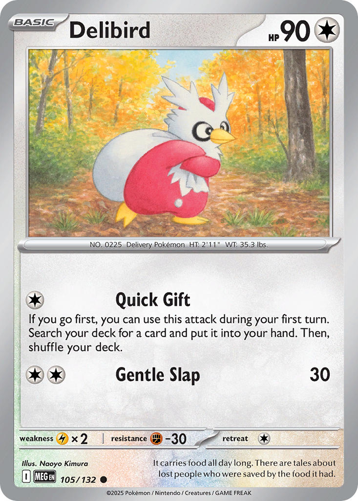Delibird - Mega Evolution (Common) [MEG-105] English / Near Mint / Reverse-Holo Normal