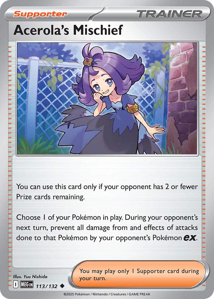 Acerola's Mischief - Mega Evolution (Uncommon) [MEG-113] English / Near Mint / Reverse-Holo Normal