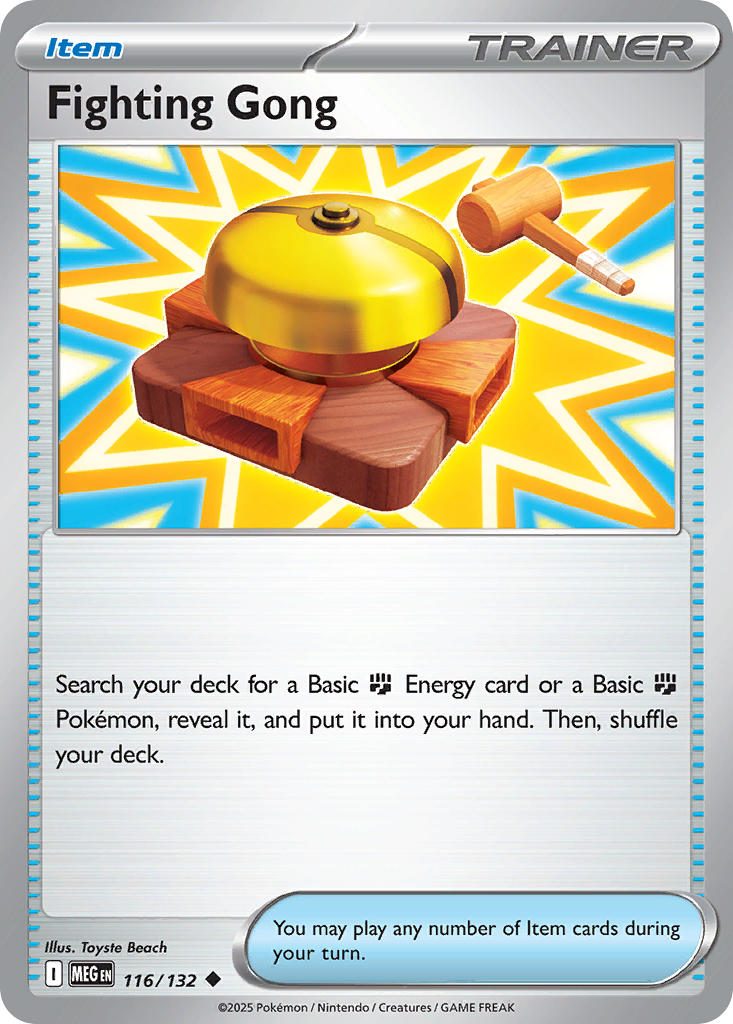 Fighting Gong - Mega Evolution (Uncommon) [MEG-116] English / Near Mint / Reverse-Holo Normal