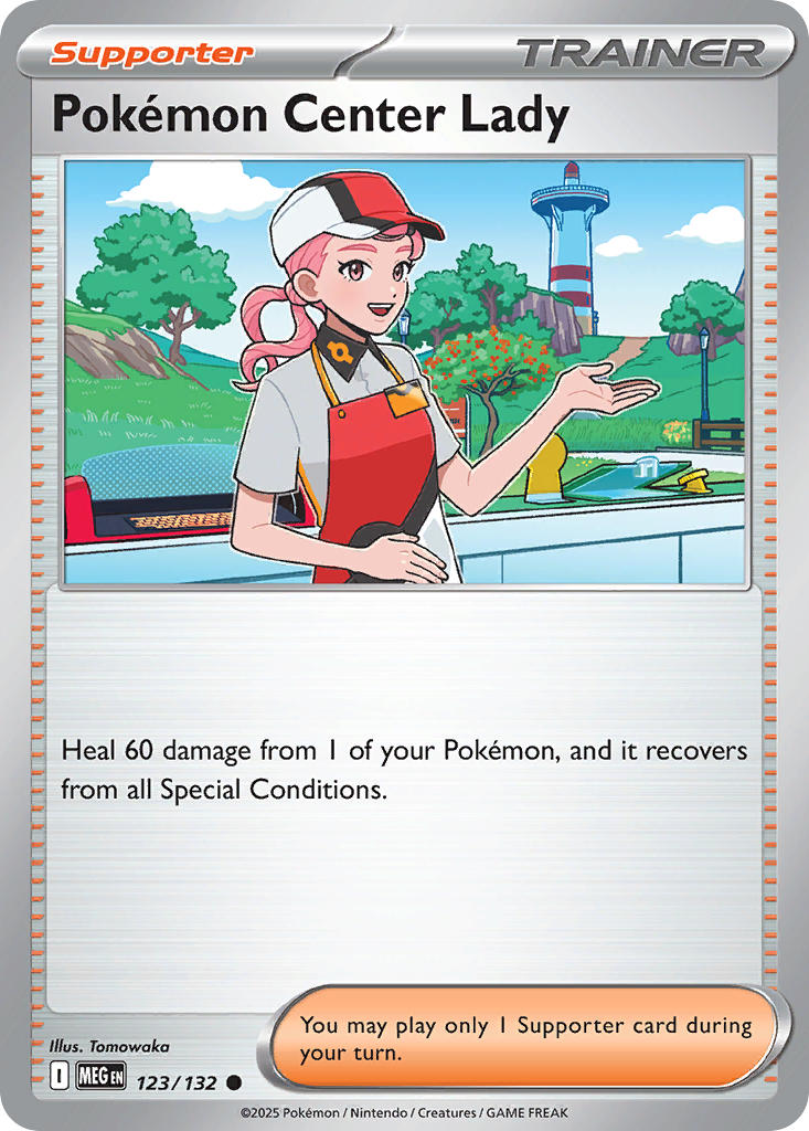 Pokémon Center Lady - Mega Evolution (Common) [MEG-123] English / Near Mint / Reverse-Holo Normal