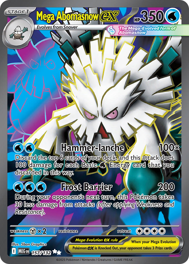 Mega Abomasnow ex - Mega Evolution (Ultra Rare) [MEG-157] English / Near Mint / Normal