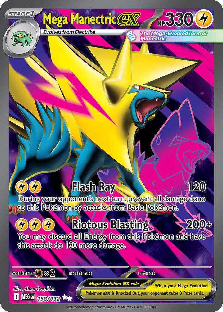 Mega Manectric ex - Mega Evolution (Ultra Rare) [MEG-158] English / Near Mint / Normal