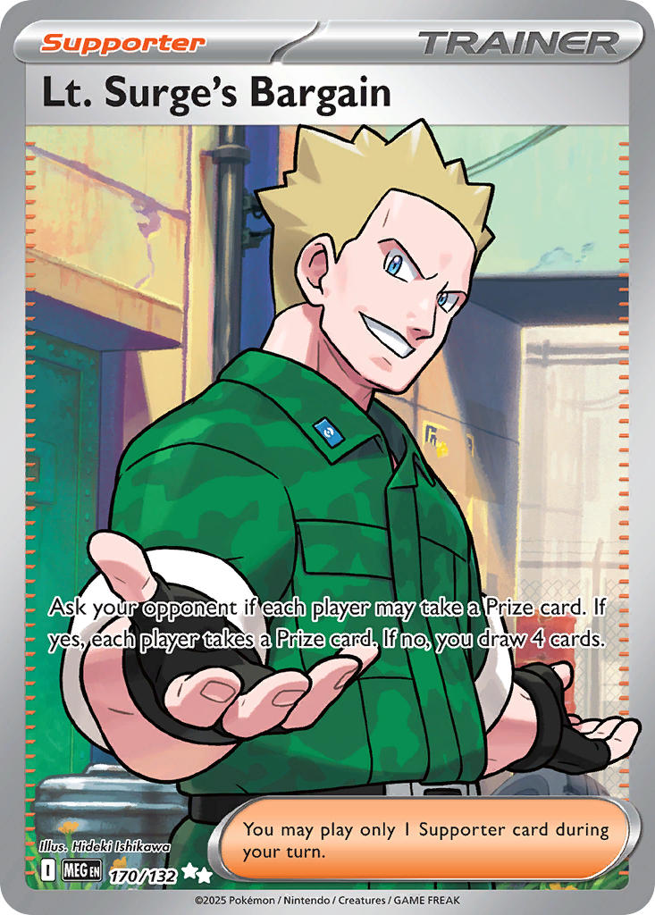 Lt. Surge's Bargain - Mega Evolution (Ultra Rare) [MEG-170] English / Near Mint / Normal