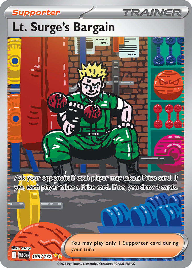 Lt. Surge's Bargain - Mega Evolution (Special Illustration Rare) [MEG-185] English / Near Mint / Normal