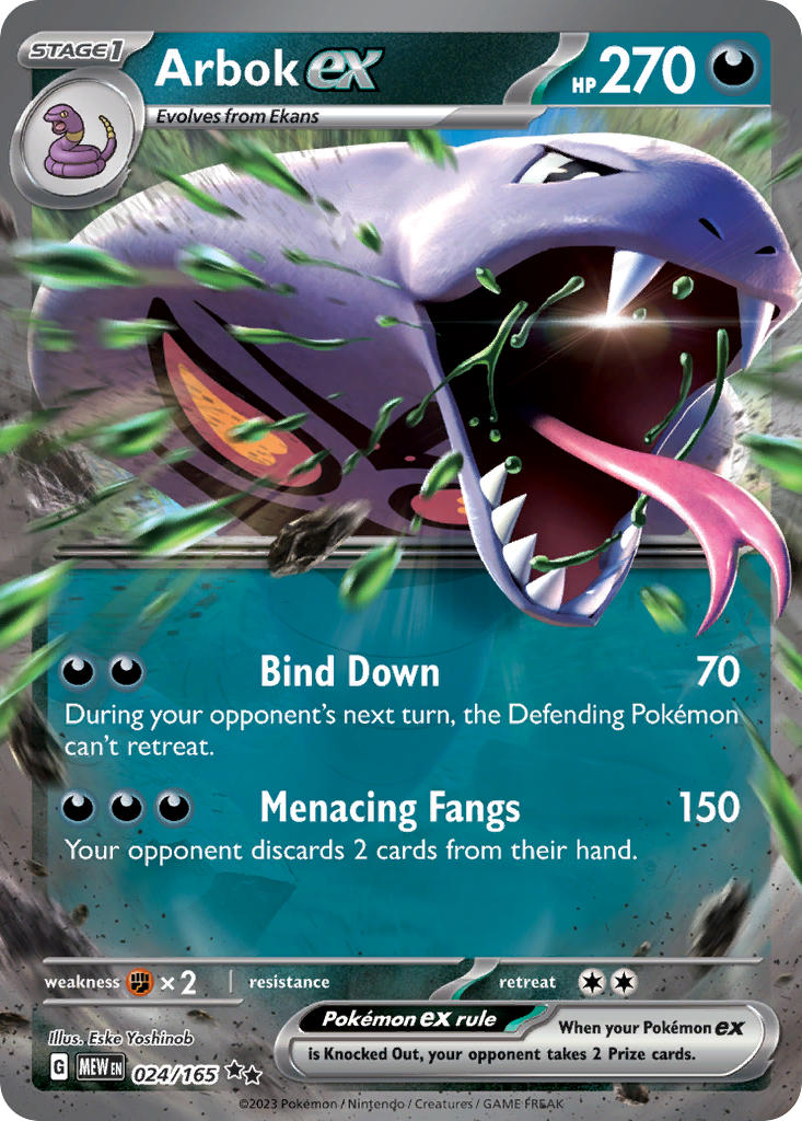 Arbok ex⁣ - 151⁣ (Double Rare)⁣ [024] English / Near Mint / Normal