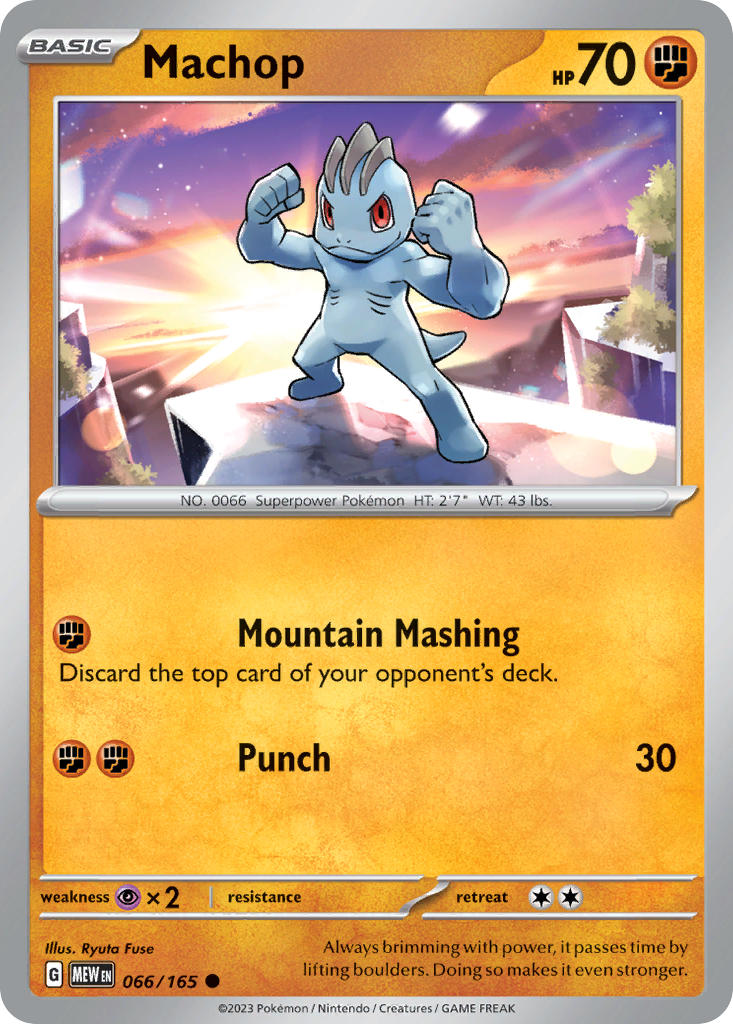 Machop⁣ - 151⁣ (Common)⁣ [066] English / Near Mint / Reverse-Holo Normal