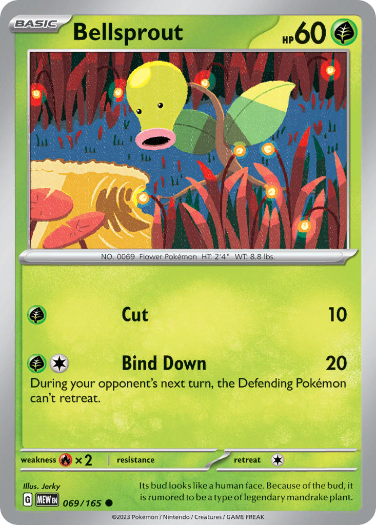 Bellsprout⁣ - 151⁣ (Common)⁣ [069] English / Near Mint / Reverse-Holo Normal