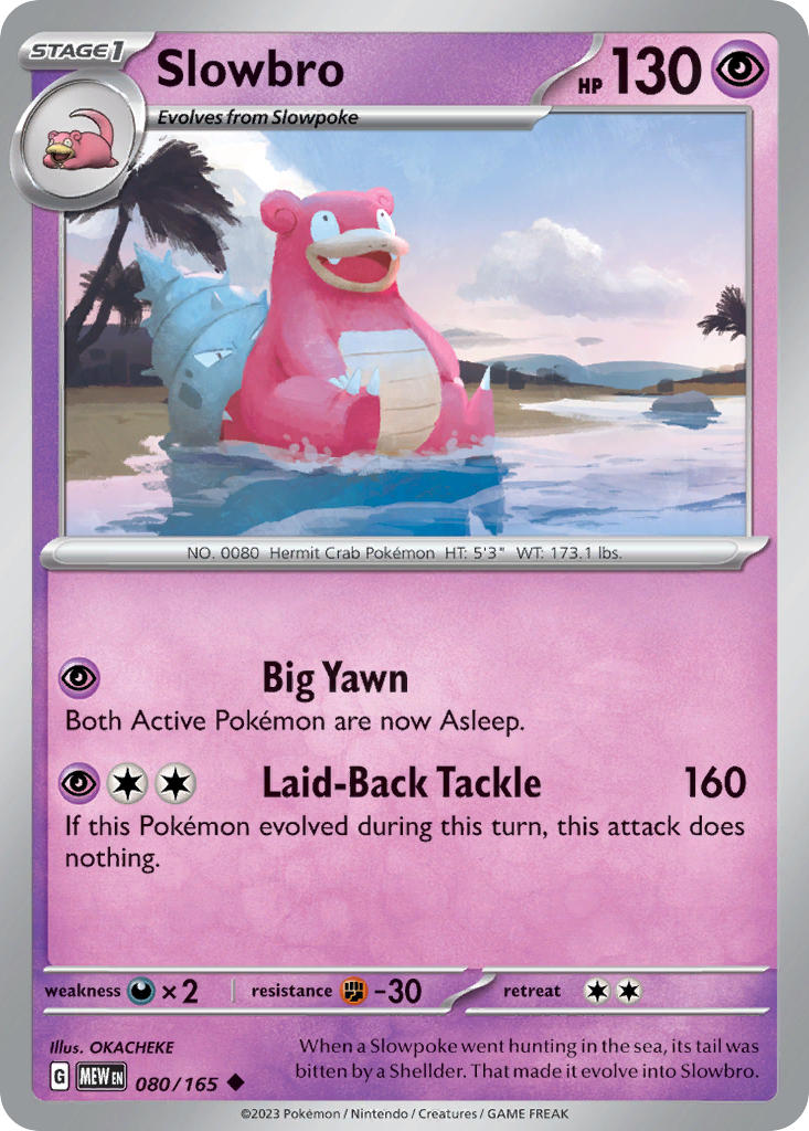Slowbro⁣ - 151⁣ (Uncommon)⁣ [080] English / Near Mint / Normal