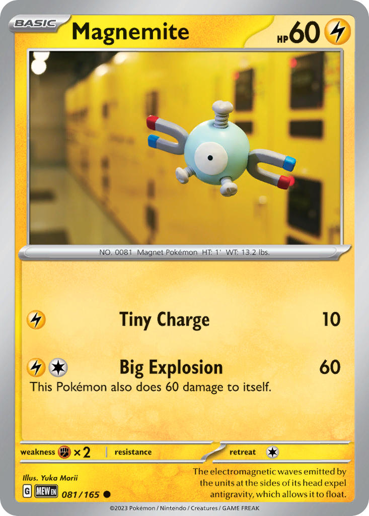 Magnemite⁣ - 151⁣ (Common)⁣ [081] English / Near Mint / Reverse-Holo Normal
