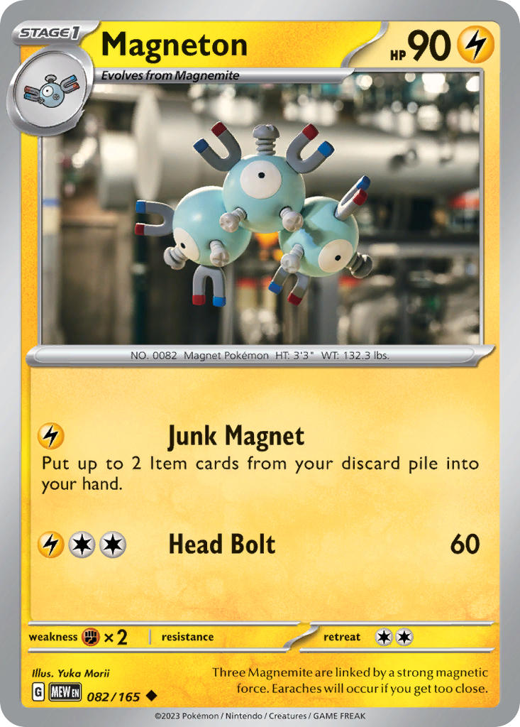 Magneton⁣ - 151⁣ (Uncommon)⁣ [082] English / Near Mint / Reverse-Holo Normal