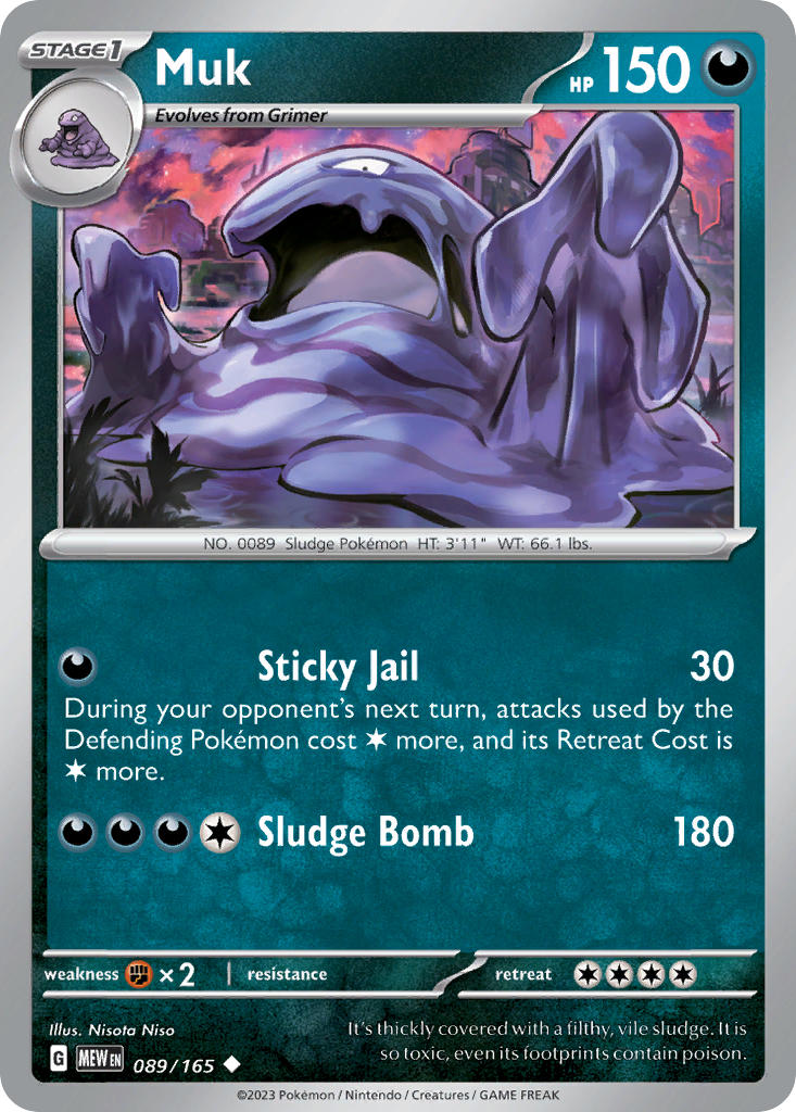 Muk⁣ - 151⁣ (Uncommon)⁣ [089] English / Near Mint / Normal