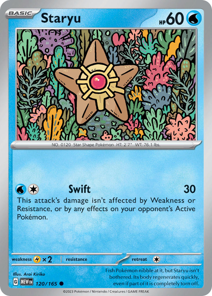 Staryu⁣ - 151⁣ (Common)⁣ [120] English / Near Mint / Reverse-Holo Normal