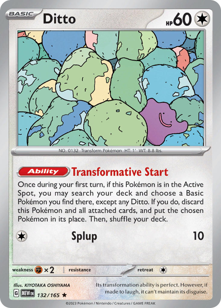 Ditto⁣ - 151⁣ (Rare)⁣ [132] English / Near Mint / Reverse-Holo Normal