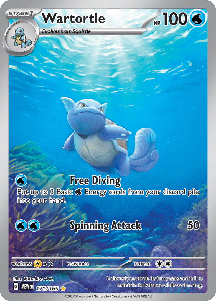 Wartortle⁣ - 151⁣ (Illustration Rare)⁣ [171] English / Near Mint / Normal