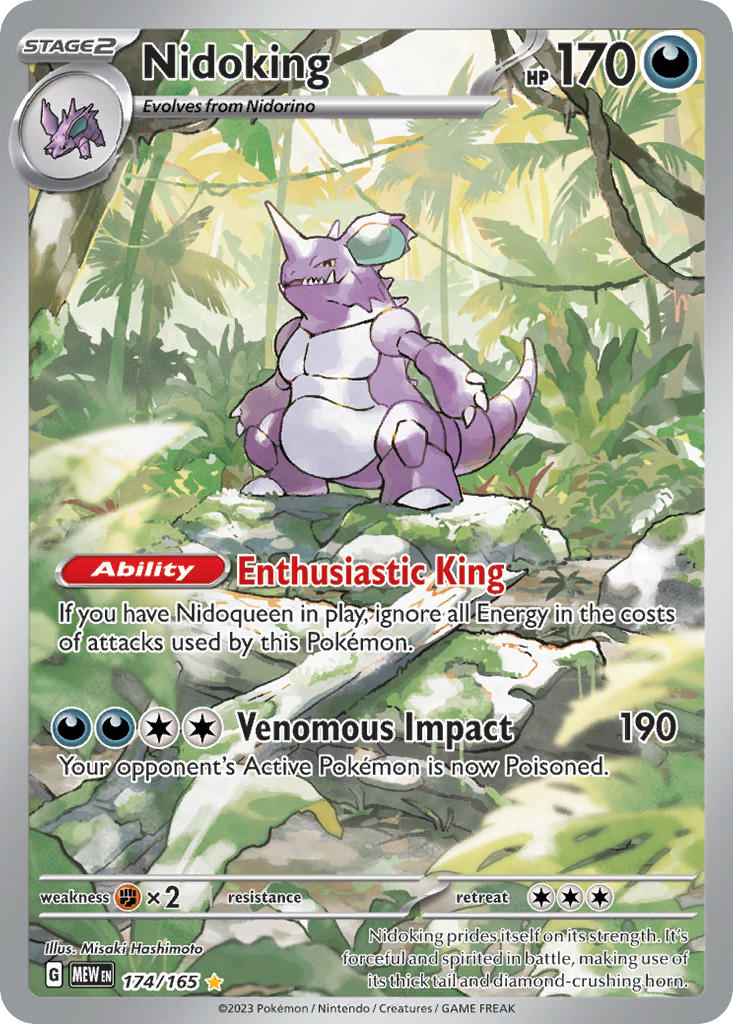 Nidoking⁣ - 151⁣ (Illustration Rare)⁣ [174] English / Near Mint / Normal