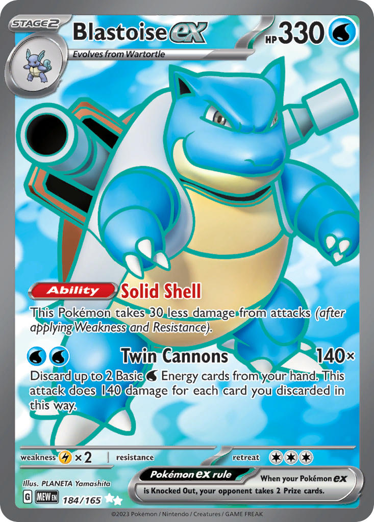 Blastoise ex⁣ - 151⁣ (Ultra Rare)⁣ [184] English / Near Mint / Normal